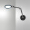 Applique Regina nera LED orientabile Fabas