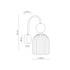 Applique Sophia verde cognac 1 luce E14 TK Lighting