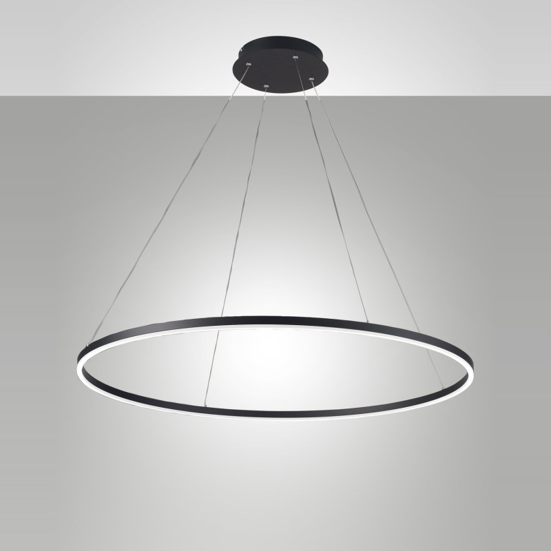 Lampadario sospensione Giotto LED 60 W nero Fabas