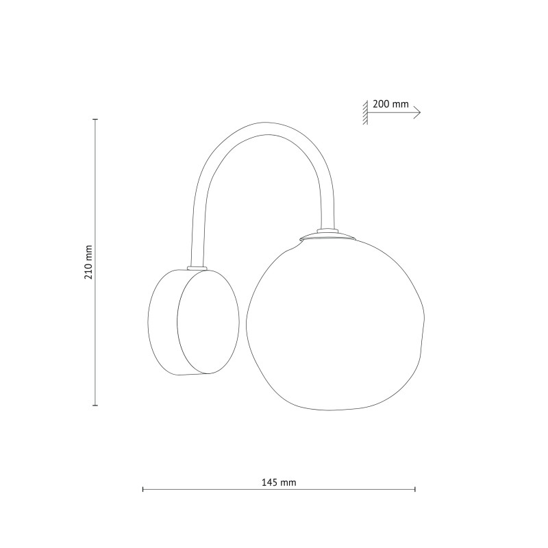 Applique moderna Lava Sabia 1 luce G9 TK Lighting